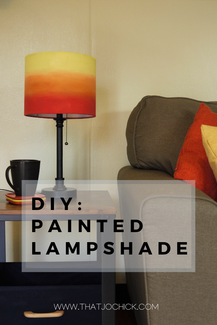 DIY painted lampshade