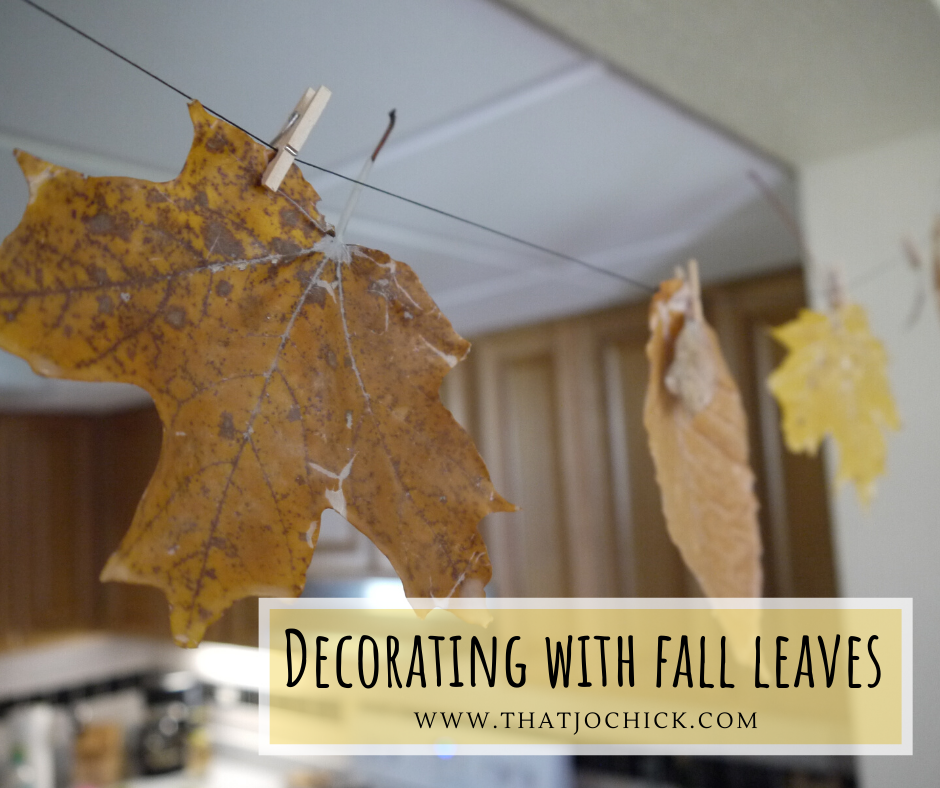 decorating with fall leaves