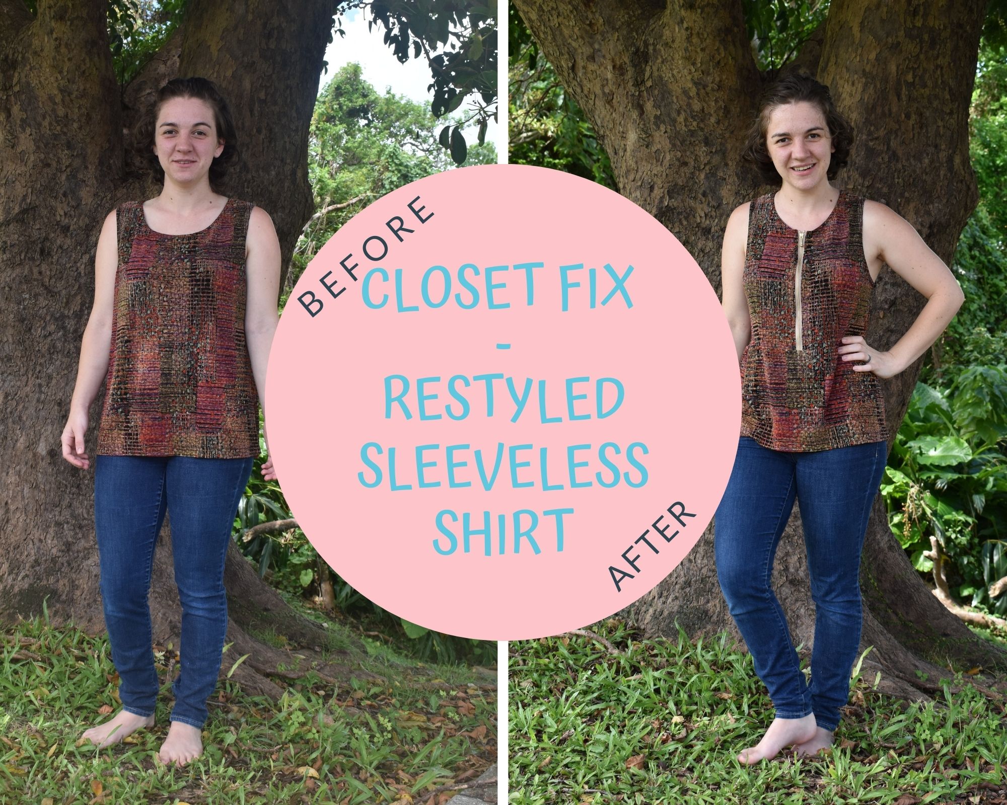 restyled sleeveless shirt