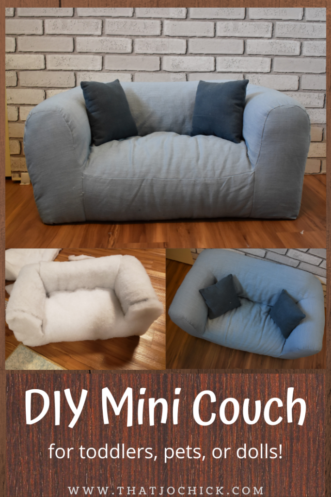 DIY mini couch for toddlers pets or dolls