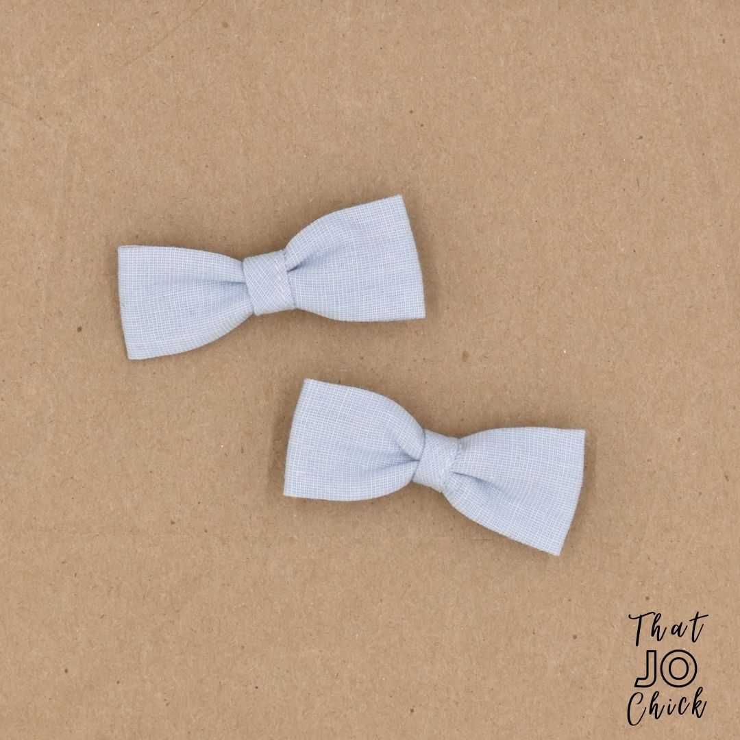blues hair bows
