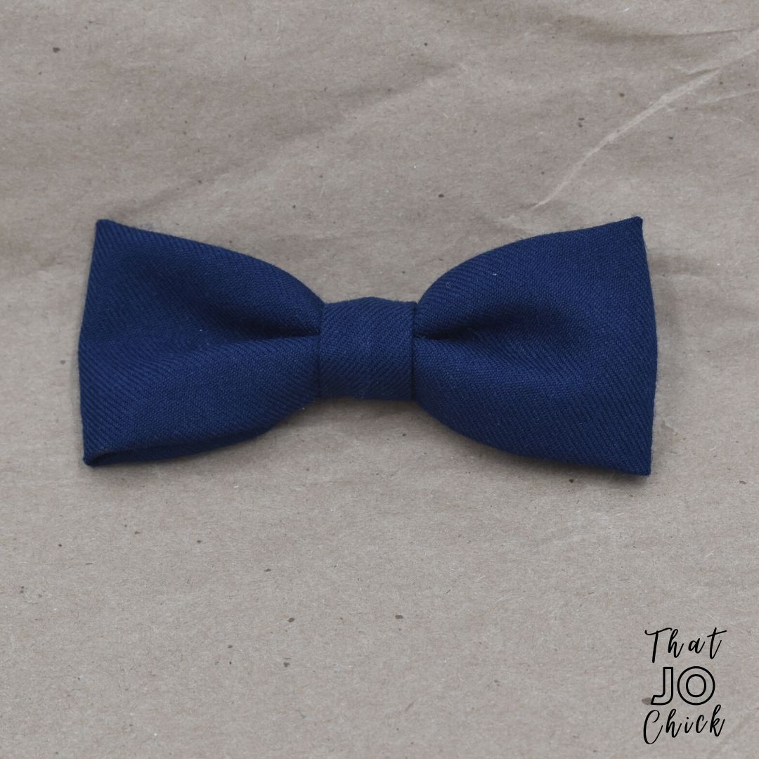 blues hair bow clip
