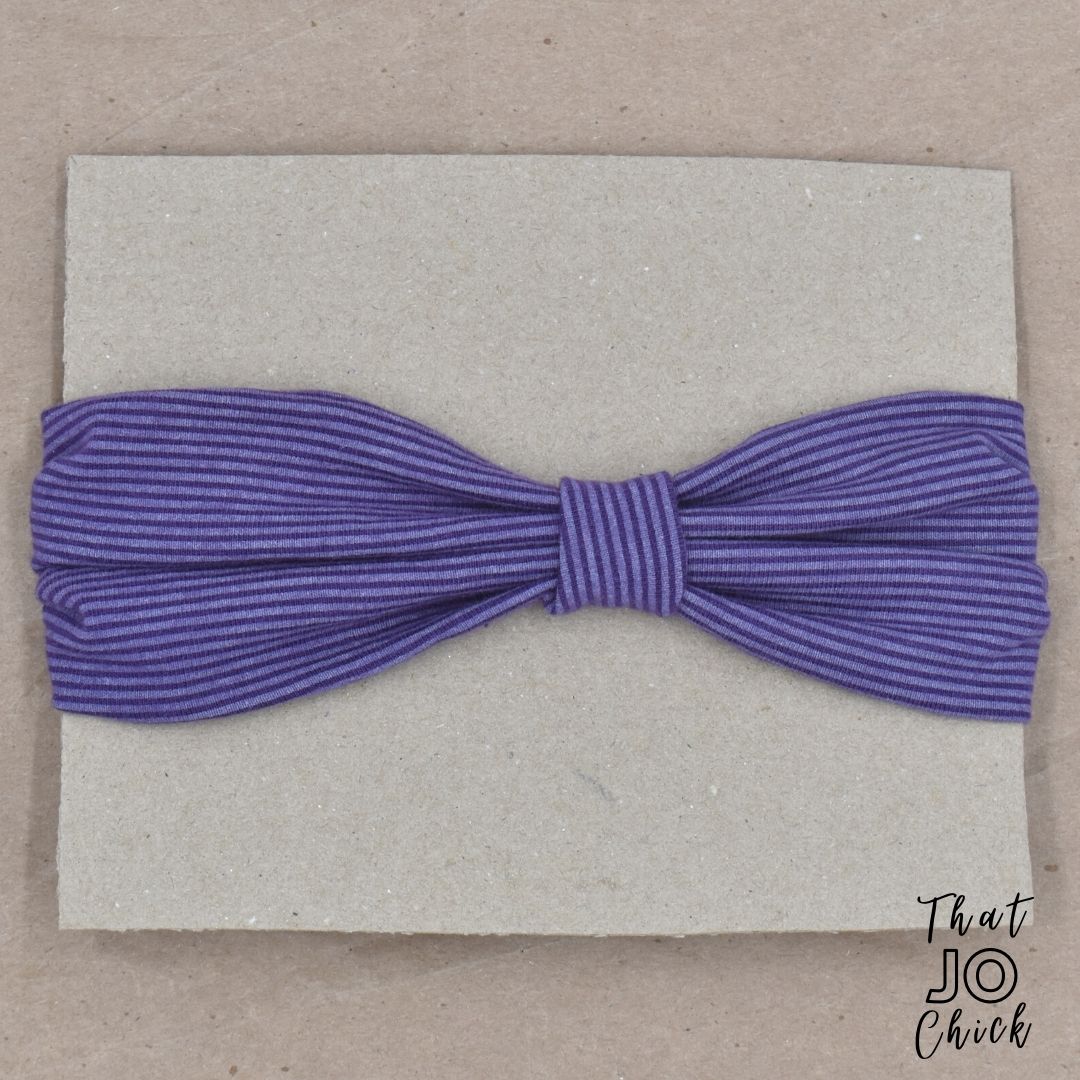 handmade Purple Stripe Headband (0-3m)