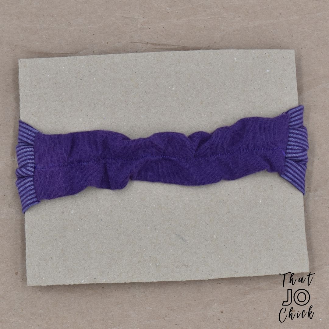 handmade Purple Stripe Headband (0-3m)