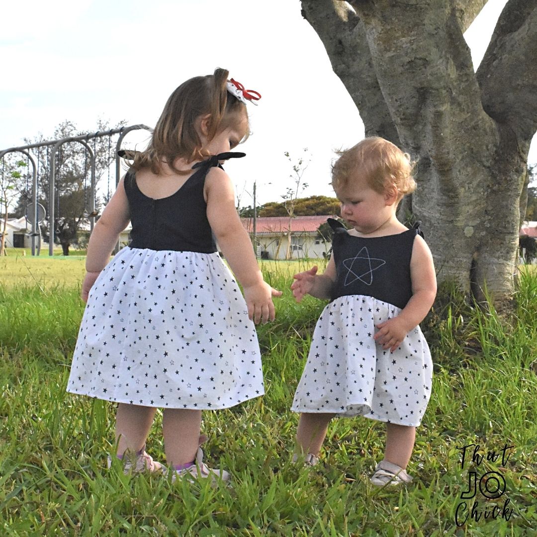Girl hand made 4th of July play dress