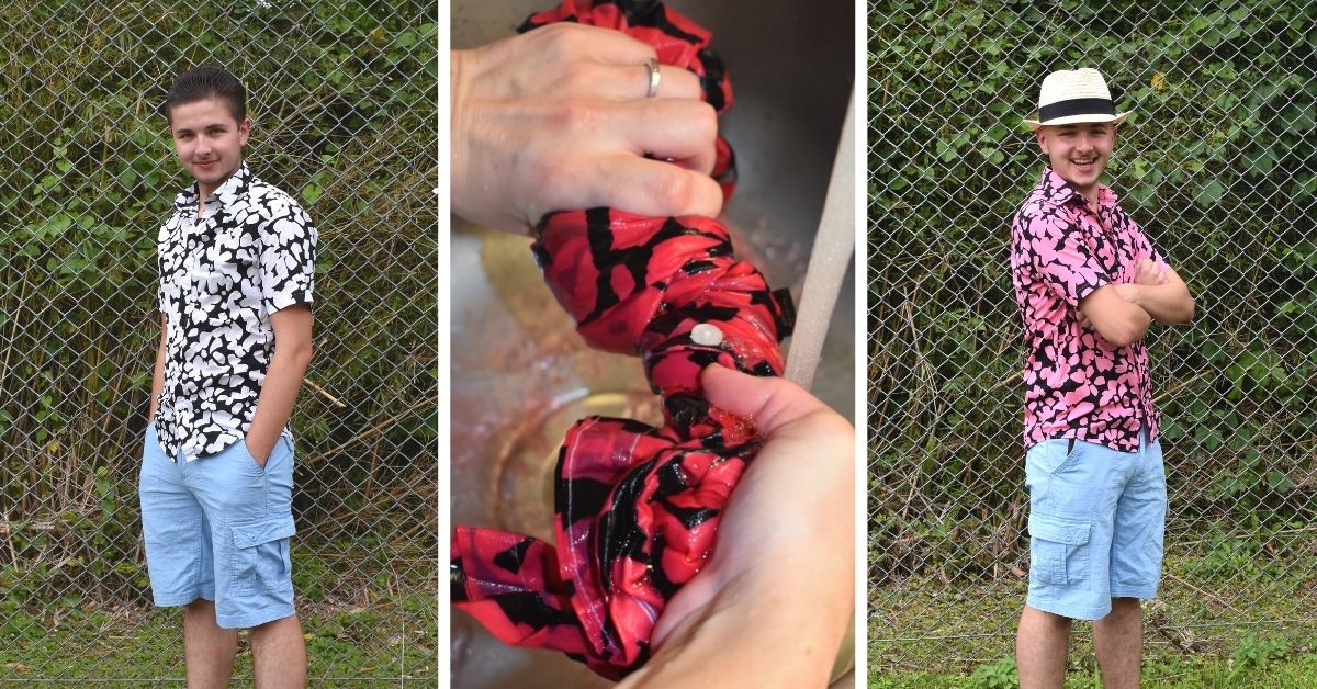 Pink fabric dyeing project and helpful tips